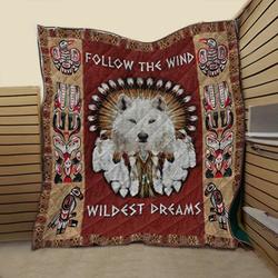 Wolf Native Kur Ler Lar 3D Customized Quilt and Home Decor