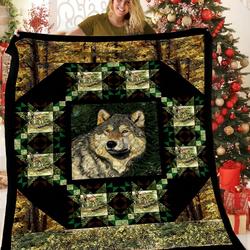 Wolf Quilt Blanket Bbb201108Nb and Home Decor