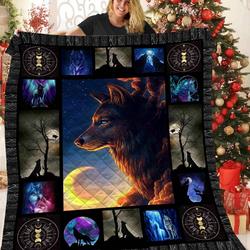 Wolf Quilt Blanket Bbb281107Nb and Home Decor