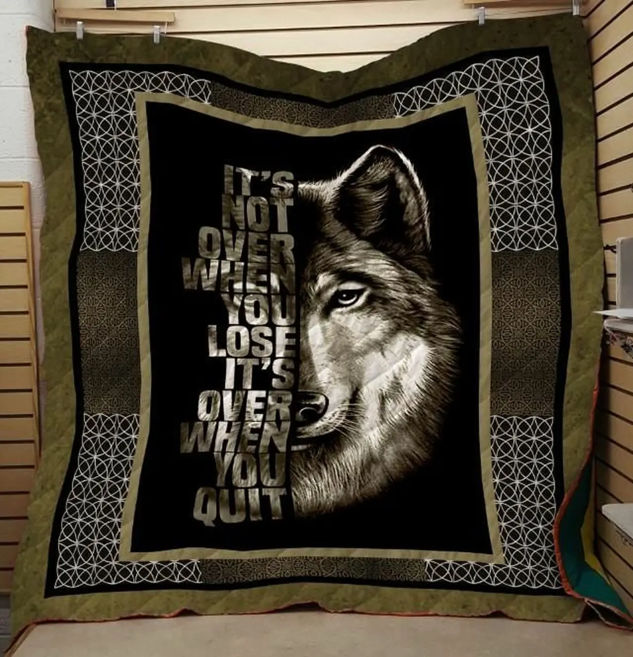 Wolf Quilt Blanket F1303 85O33 and Home Decor