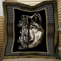 Wolf Quilt Blanket F1303 85O33 and Home Decor