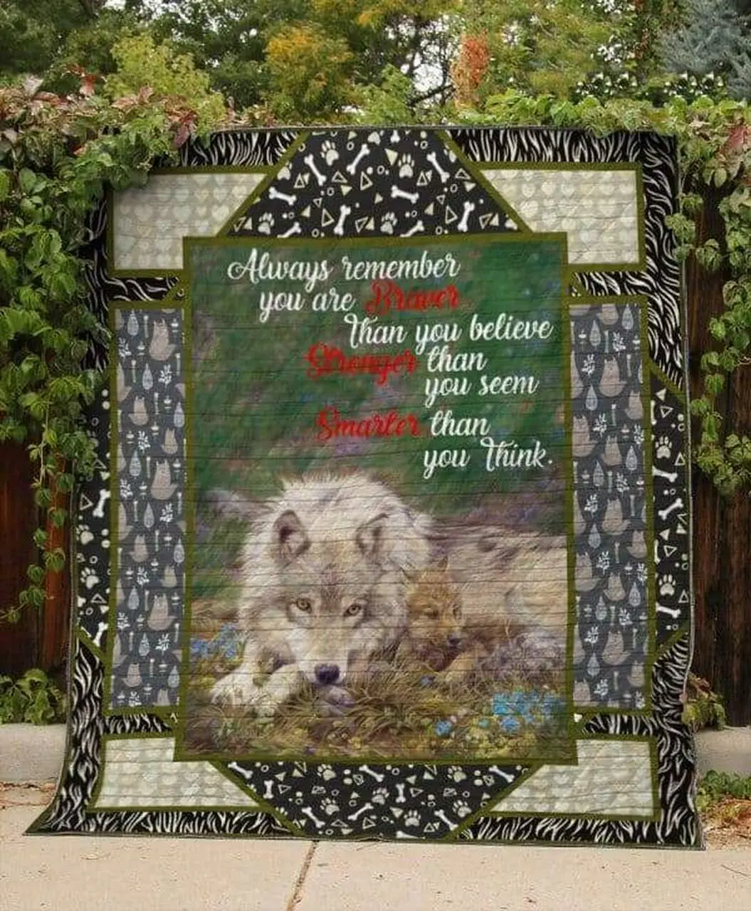 Wolf Quotes Quilt and Home Decor