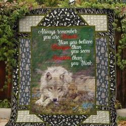 Wolf Quotes Quilt and Home Decor