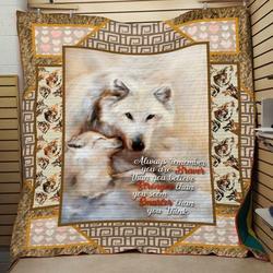 Wolf Quotes Quilt V3 and Home Decor