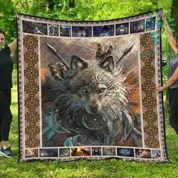 Wolf V8 T 3D Customized Quilt and Home Decor