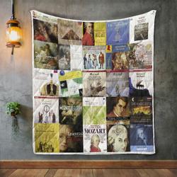 Wolfgang Amadeus Mozart Album Covers Quilt Blanket and Home Decor