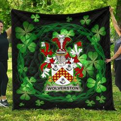 Wolverston Ireland Irish Celtic Shamrock Knot Circle JFJ15099 3D Customized Quilt 2707 and Home Decor
