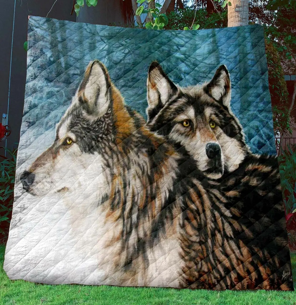 Wolves Quilt Blanket Bbb041193Ph and Home Decor
