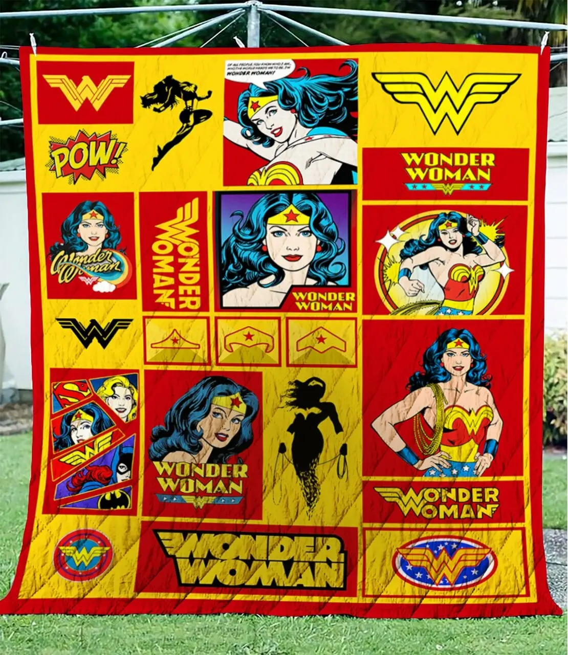 Wonder Woman Fabric Quilt and Home Decor