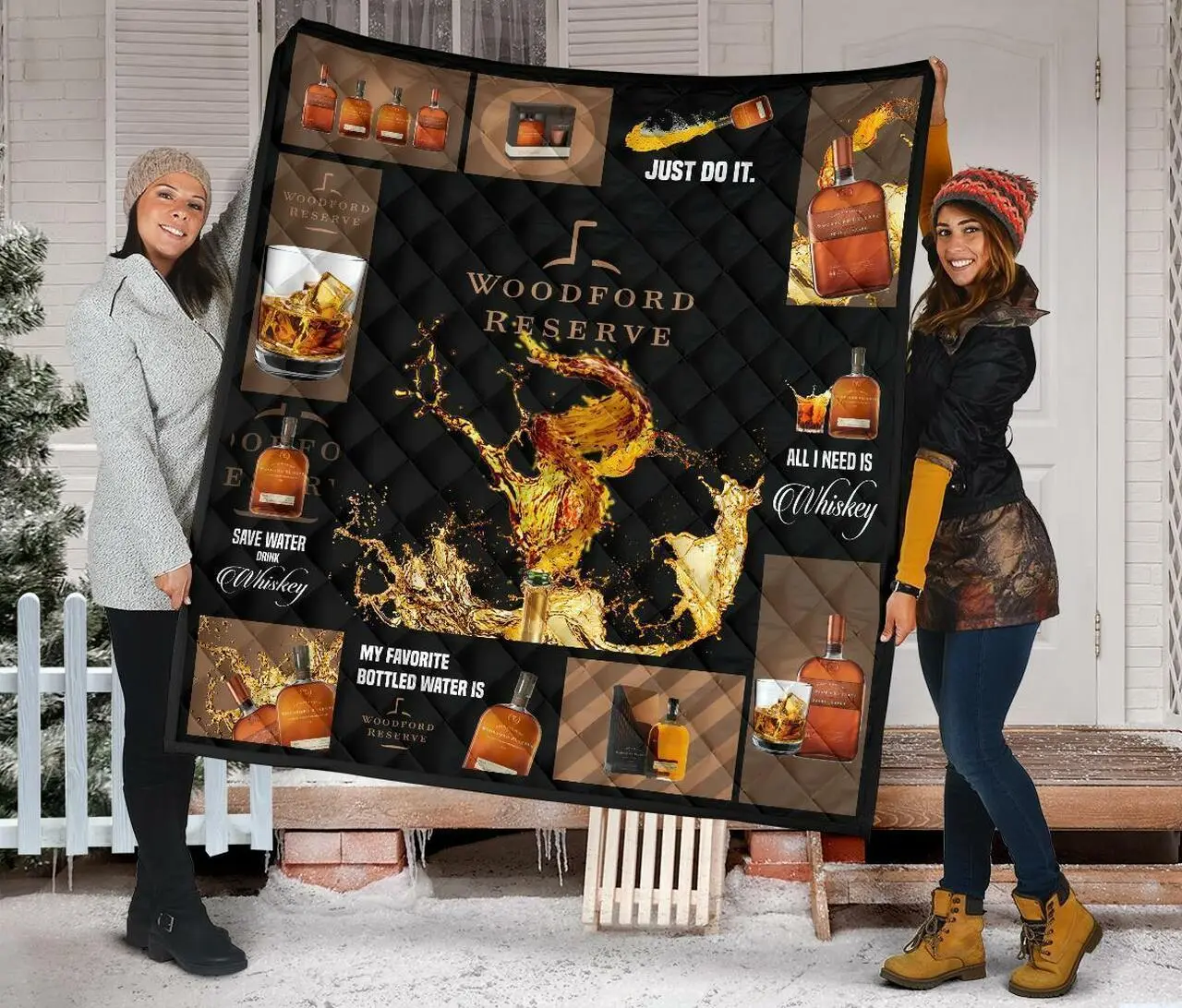 Woodford Reserve All I Need Is Whisky Gift Idea Quilt and Home Decor