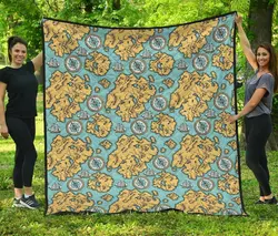 World Map Cl12100758Mdq Quilt Blanket and Home Decor