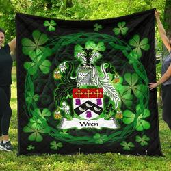 Wren Or Wrenn Ireland Irish Celtic Shamrock Knot Circle JFJ15172 3D Customized Quilt 2707 and Home Decor