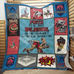 Wrestling Quilt Blanket Dhc1102490Td and Home Decor
