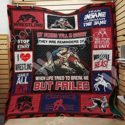 Wrestling Quilt Blanket Dhc1102620Td and Home Decor
