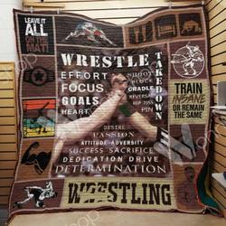 Wrestling Quilt Blanket Dhc1102745Td and Home Decor