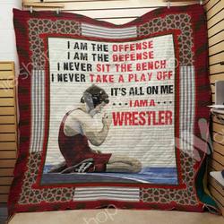 Wrestling Quilt Blanket Dhc1102747Td and Home Decor