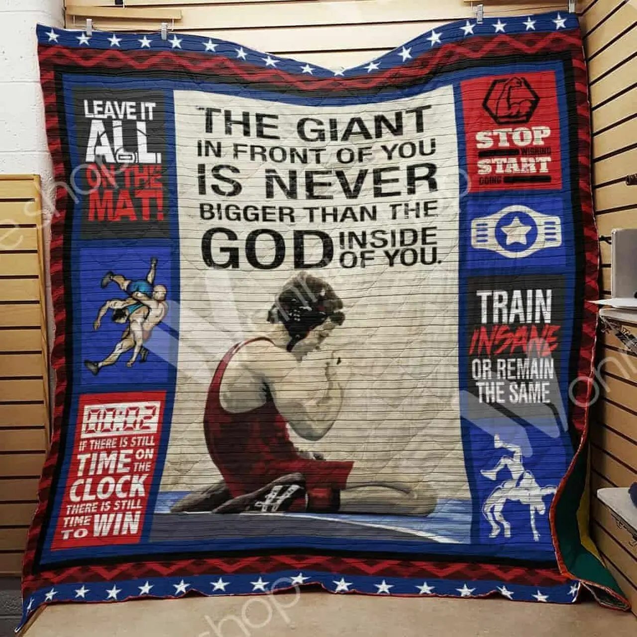 Wrestling Quilt Blanket Dhc1102803Td and Home Decor