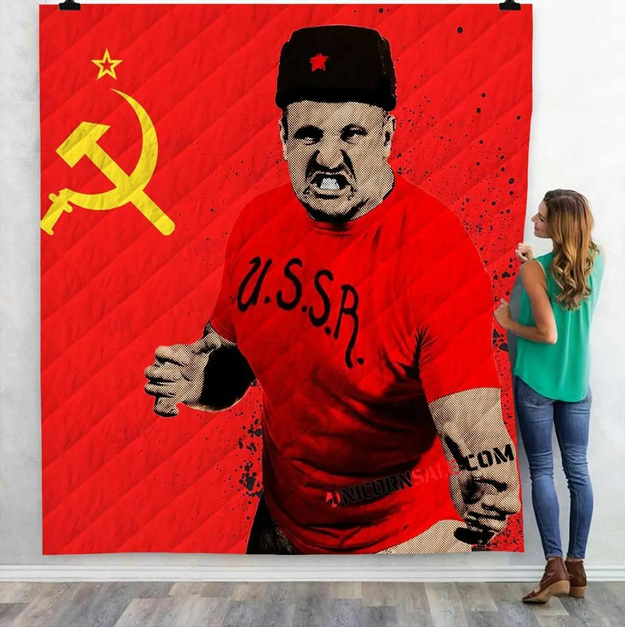 Wwe Nikolai Volkoff & The Iron Sheik D 3D Customized Personalized Quilt Blanket and Home Decor