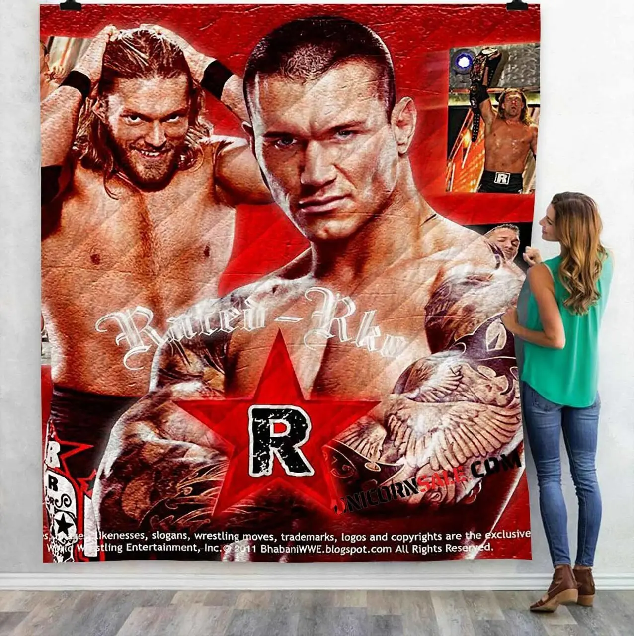 Wwe Rated-Rko D 3D Customized Personalized Quilt Blanket and Home Decor
