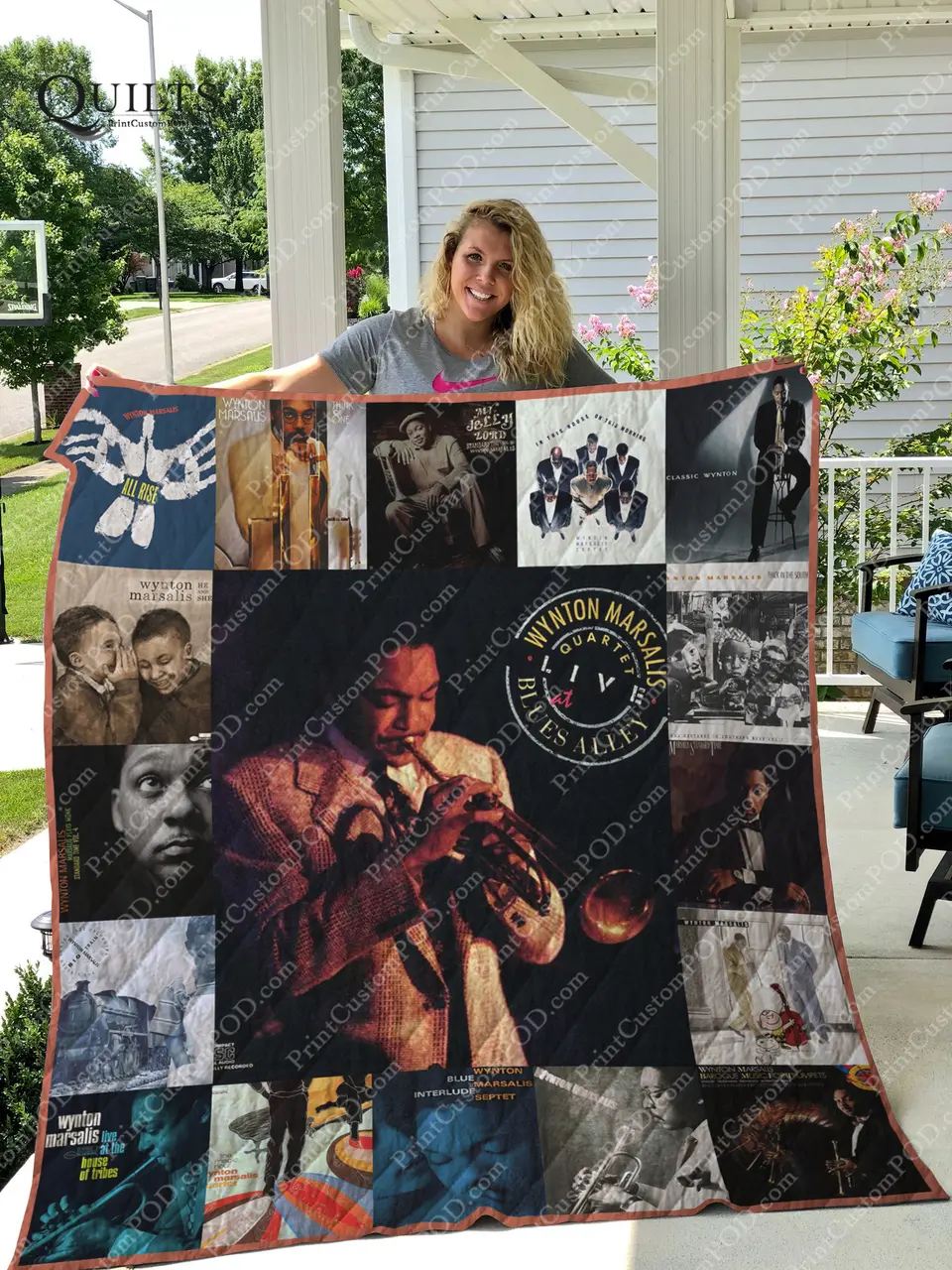 Wynton Marsalis Quilt Blanket For Fans Ver 17 and Home Decor