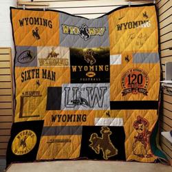 Wyoming Cowboys Blanket Th1507 Quilt and Home Decor
