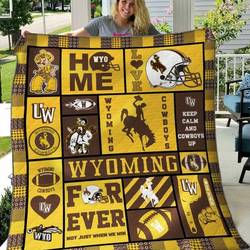 Wyoming Cowboys Quilt Blanket B080627  Quilt and Home Decor