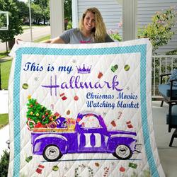 Xmas Duke Blue Devils Football Quilt Blanket Fan Made and Home Decor