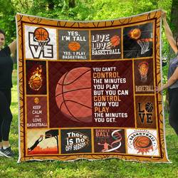 Yes IM Tall Basketball While Premium Quilt Blanket  Quilt and Home Decor