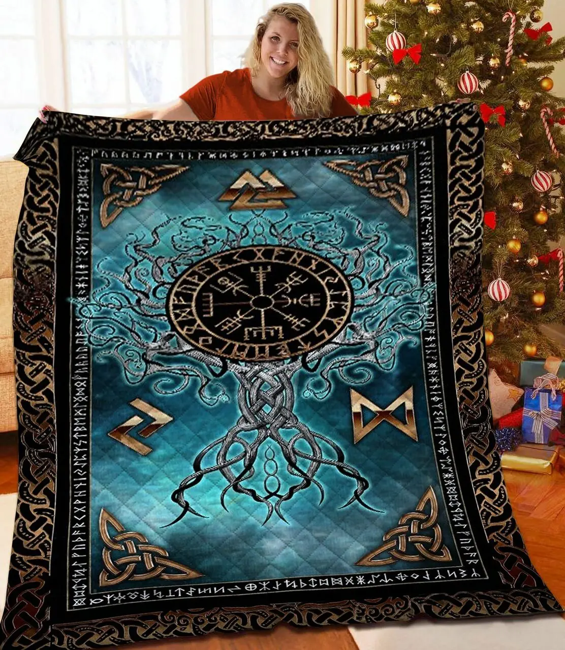 Yggdrasil Viking JFJ15224 3D Customized Quilt 2707 and Home Decor
