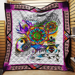 Yoga Art Quilt Blanket Th1707 and Home Decor