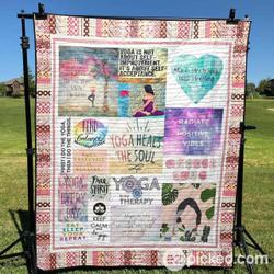 Yoga Heals The Soul Clt170670 Quilt Blanket and Home Decor