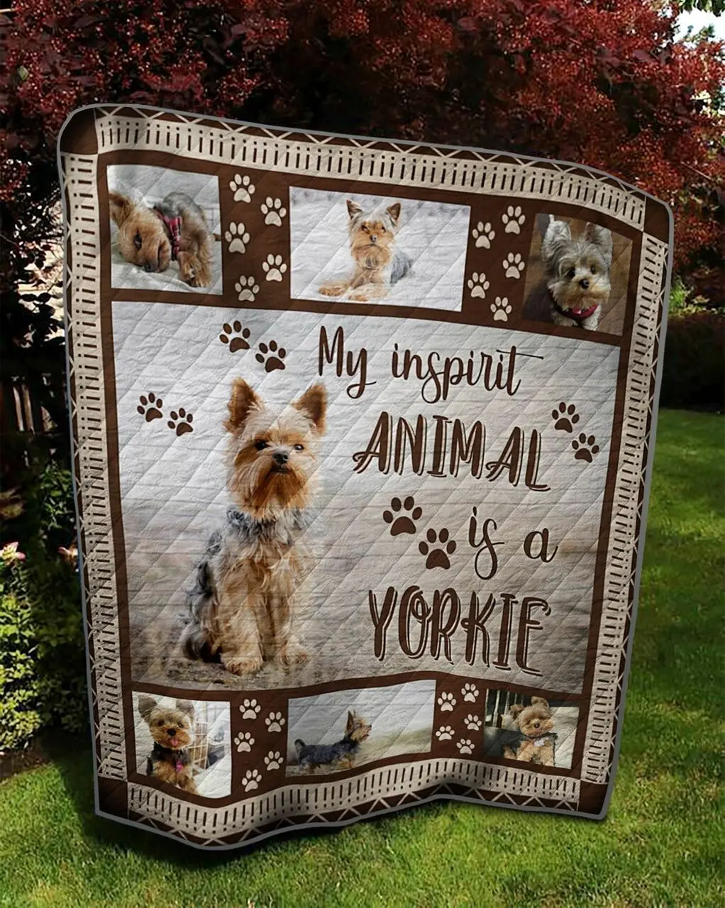 Yorkie 3D Customized Quilt My Inspirit Animal Is TUH108047 PLEN2407 and Home Decor