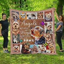 Yorkie Angel Blanket Kc1507 Quilt and Home Decor