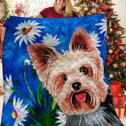 Yorkie JFJ15254 3D Customized Quilt 2707 and Home Decor
