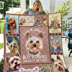Yorkies Clh0412638Q Quilt Blanket and Home Decor