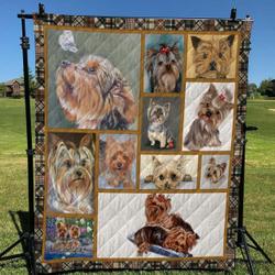 Yorkshire Terrier Cute CL10100255MDQ Quilt Blanket and Home Decor