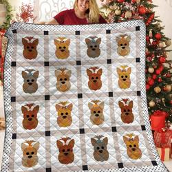 Yorkshire Terrier JFJ15267 3D Customized Quilt 2707 and Home Decor