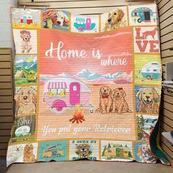 You Put Your Retriever Golden Quilt and Home Decor