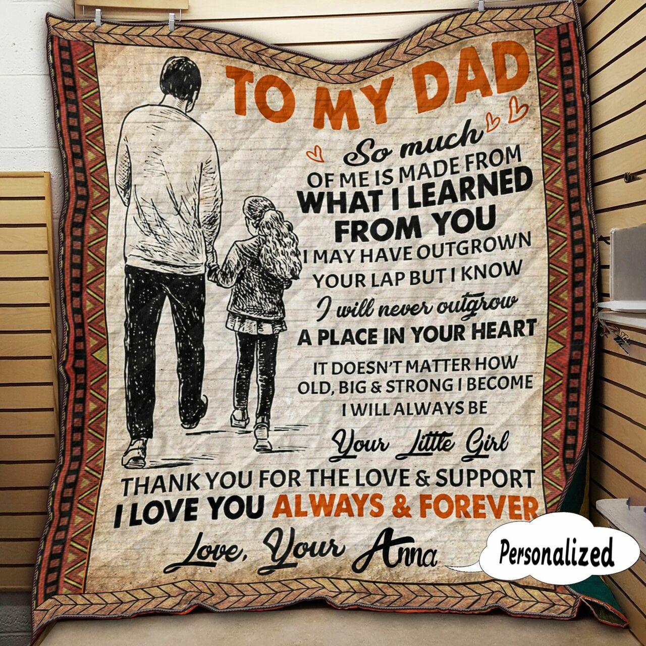 Your Little Girl Personalized Name BH18 NTTH011298 3D Customized Quilt and Home Decor