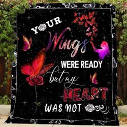 Your Wings Were Ready Blanket Kc1807 Quilt and Home Decor