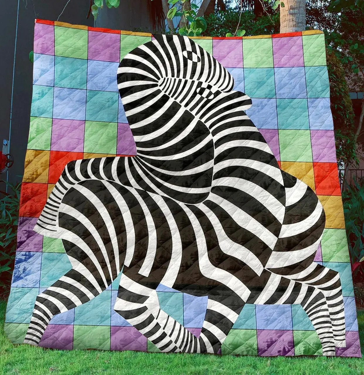Zebra Quilt Blanket Bbb0611329Ph and Home Decor