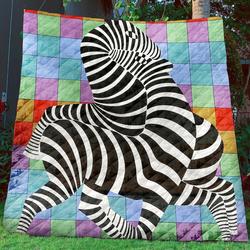 Zebra Quilt Blanket Bbb0611329Ph and Home Decor