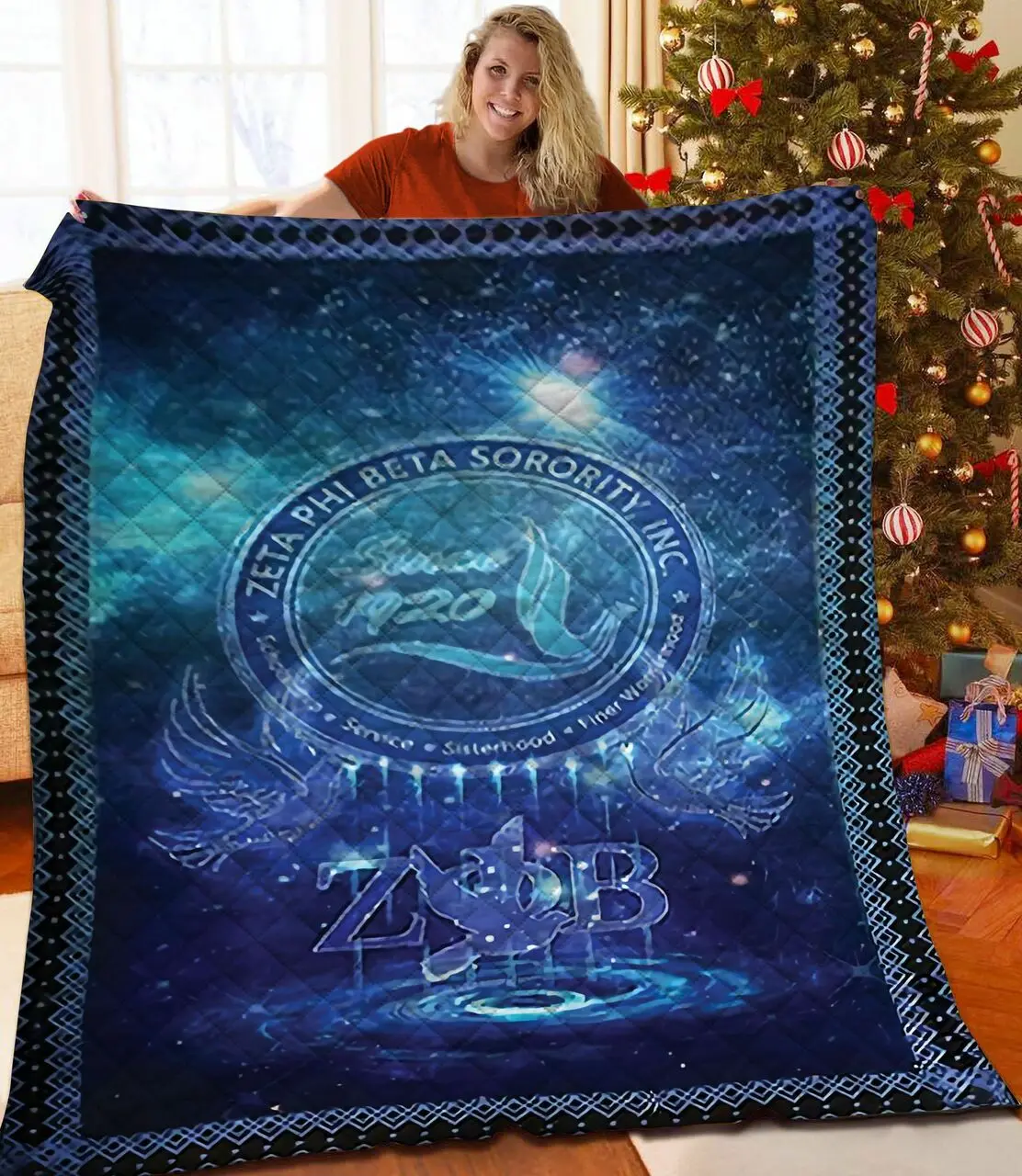 Zeta Phi Beta JFJ15354 3D Customized Quilt 2707 and Home Decor