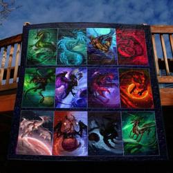 Zodiac Dragon Quilt Blanket Tt99  Quilt and Home Decor