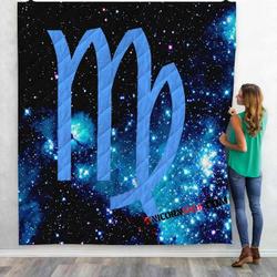 Zodiac Signs Virgo V 3D Customized Personalized Quilt Blanket and Home Decor
