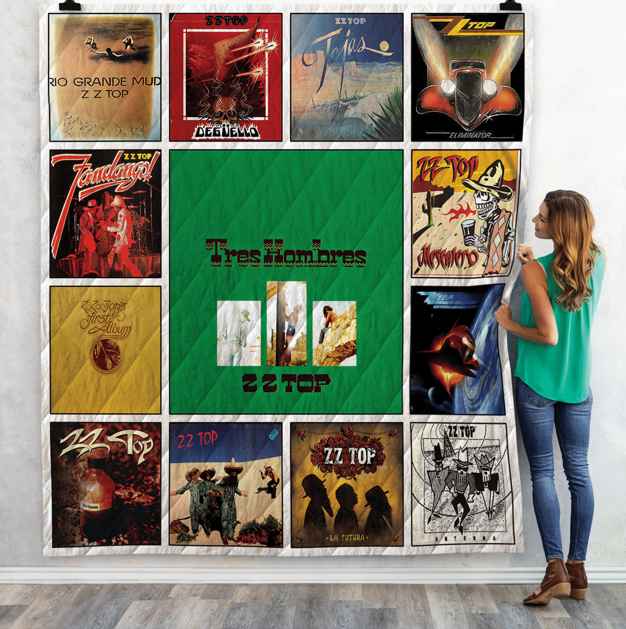 Zz Top Quilt Blanket 02 and Home Decor