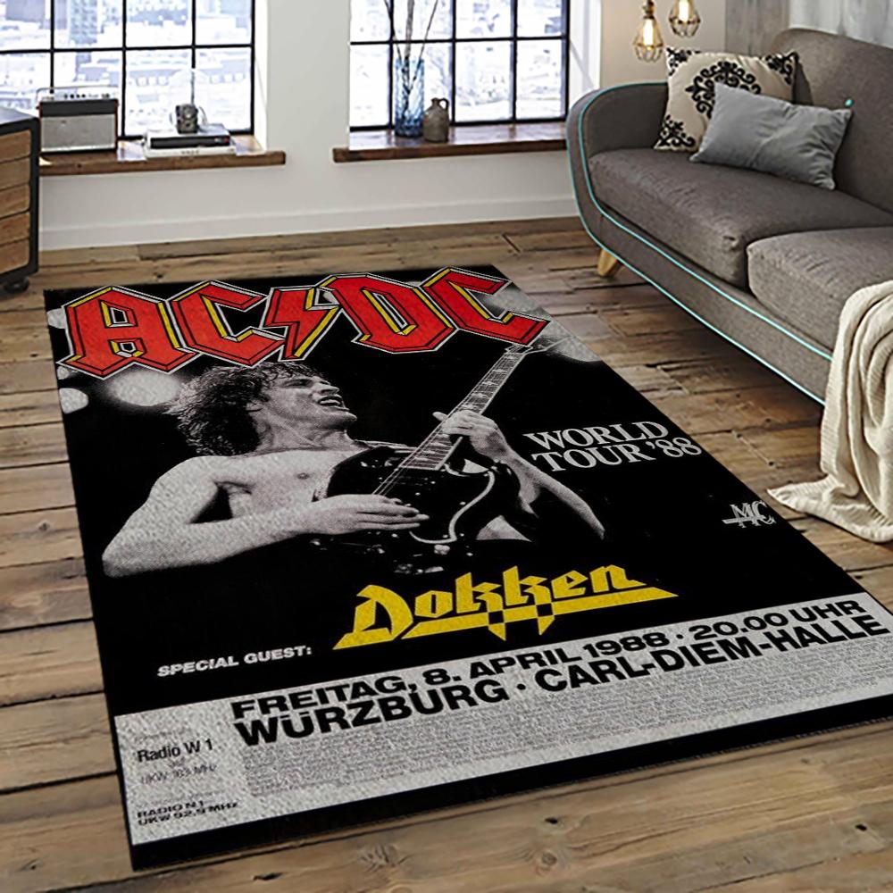 Band AC/DC Music Carpet Rectangle Area Rug For Living Room Bedroom Decor ACDC30