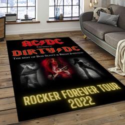 Band AC/DC Music Carpet Rectangle Area Rug For Living Room Bedroom Decor ACDC31