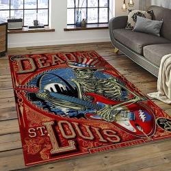 Band Grateful Dead Music Carpet Rectangle Area Rug For Living Room Bedroom Decor GRD06