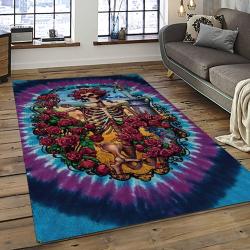 Band Grateful Dead Music Carpet Rectangle Area Rug For Living Room Bedroom Decor GRD08